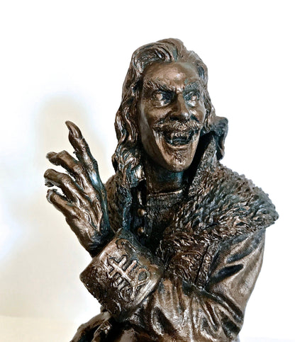 Dracula: Vlad the Impaler Bust | Legendary Vampire Figurine | Victorian Gothic Undead Creature | Dark Art Gift and Spooky Home Decor