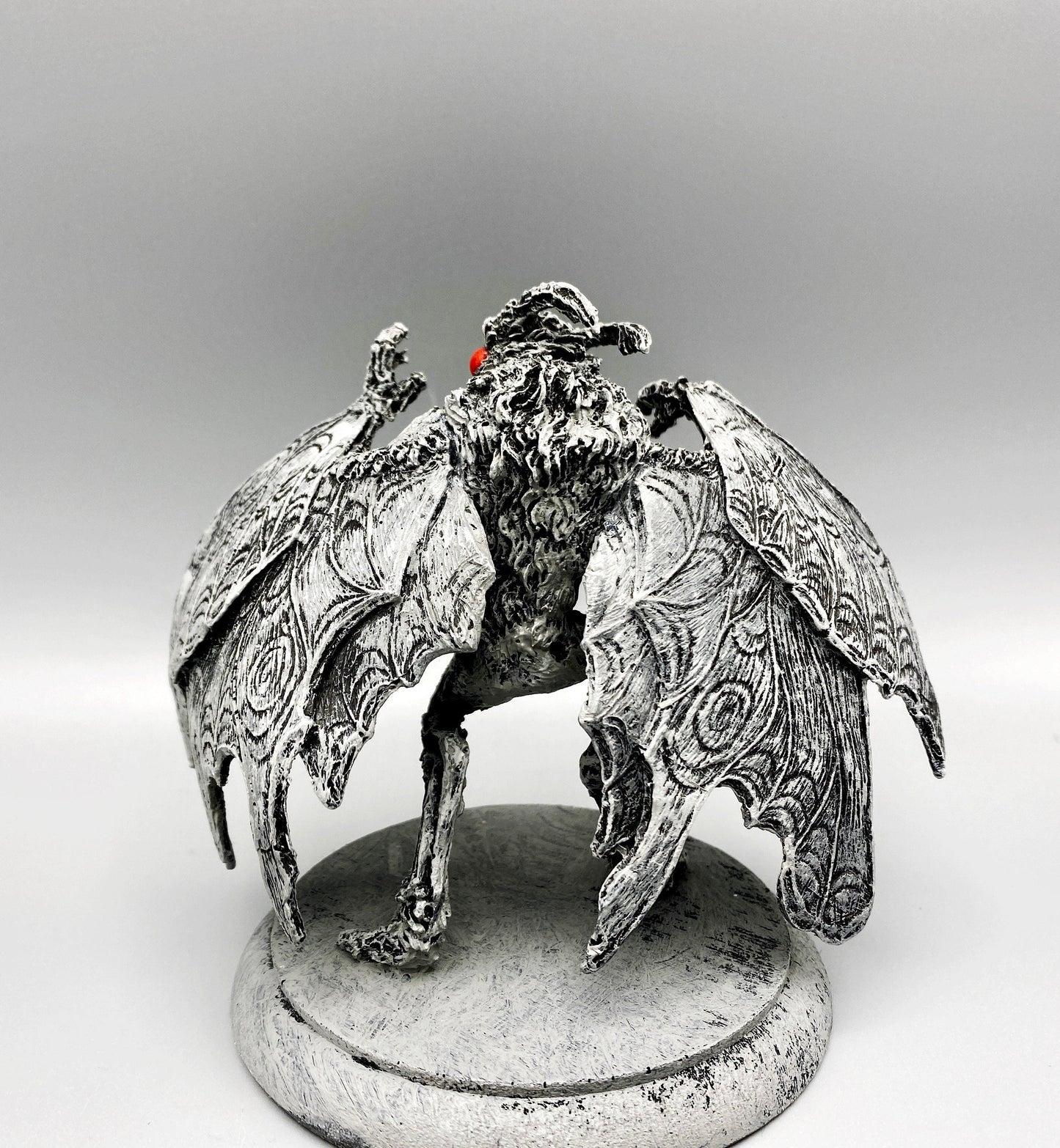 Mothman Statue, Half Scale Resin Sculpture | Cryptozoology Creature Figurine | Urban Legend Moth Man Monster Figurine, Horror Art Decor