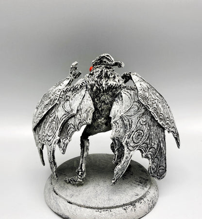 Mothman Statue, Half Scale Resin Sculpture | Cryptozoology Creature Figurine | Urban Legend Moth Man Monster Figurine, Horror Art Decor