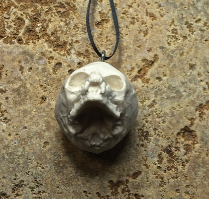 Werewolf Fetal Skull Ornament, Resin Sculpture | Gothic Fantasy Skull Figurine | Werewolf Skull Ornament for Fantasy and Gothic Decor