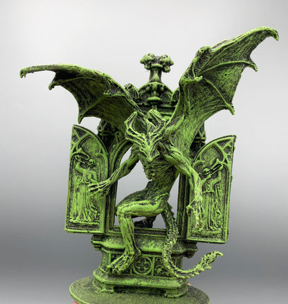 H.P. Lovecraft's Nightgaunt Statue, Hand Painted Sculpture | Cthulhu Mythos Monster Figurine | Lovecraftian Horror Decor and Gamer Gift