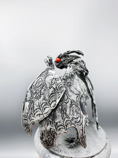 Mothman Statue, Half Scale Resin Sculpture | Cryptozoology Creature Figurine | Urban Legend Moth Man Monster Figurine, Horror Art Decor
