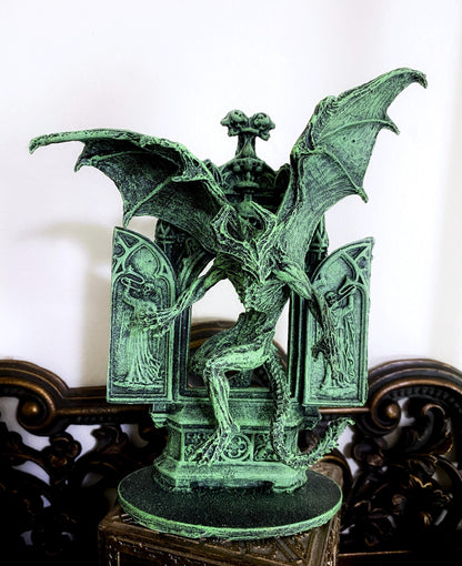 H.P. Lovecraft's Nightgaunt Statue, Hand Painted Sculpture | Cthulhu Mythos Monster Figurine | Lovecraftian Horror Decor and Gamer Gift
