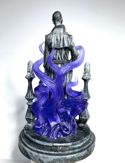 H.P. Lovecraft Statue, designed with Abigail Larson, Purple Tentacles