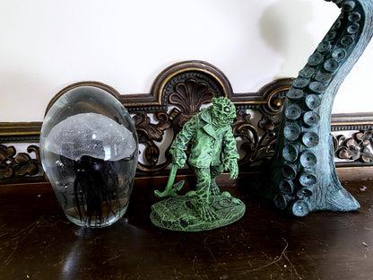 H.P. Lovecraft's Deep One Statue, Resin Sculpture | Cthulhu Mythos Monster Figurine | Lovecraftian  Creature Horror Decor and Gamer Gift