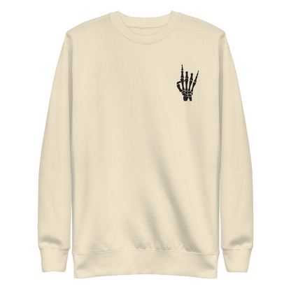 Rock On Skeleton Embroidered Sweatshirt